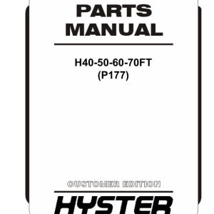 Hyster Forklift P177 H40FT H50FT H60FT H70FT Parts Manual 4120708 02 2024