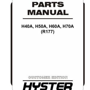 Hyster Forklift R177 H40A H50A H60A H70A Parts Manual 4277916 04 2024