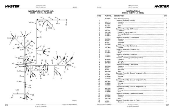 Hyster Forklift S005 H80FT H90FT H120FT Parts Manual 4069386 02 2024 1