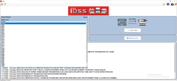 Isuzu IDSS USA 02.2025 Diagnostic Service System 2