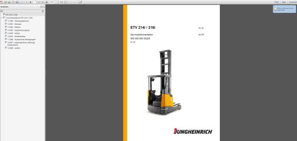 JUNGHEINRICH JETI ForkLift SH v4.37.12 EN12 12.2024 Service Information 4