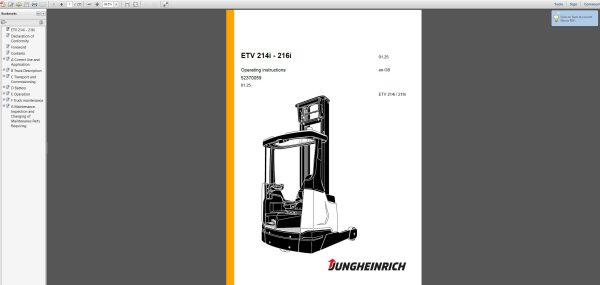 JUNGHEINRICH JETI ForkLift SH v4.37.12 EN12 12.2024 Service Information 5
