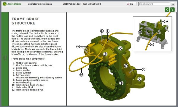 John Deere 1070E 1170E 1270E 1470E Harvester Operators Manual 3