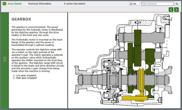 John Deere E Series 1070E 1170E 1270E 1470E Harvesters Operators Manual 3