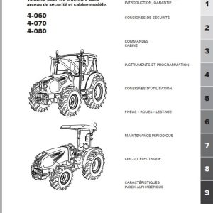 Landini Tractor 4 060 4 070 4 080 Operation and Maintenance Manual 6670716A3 FR 1