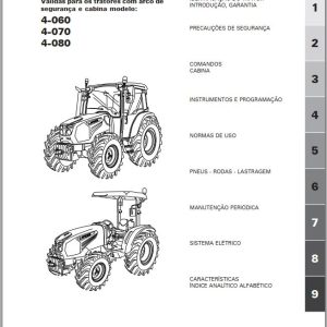 Landini Tractor 4 060 4 070 4 080 Operation and Maintenance Manual 6717039A2 PT 1