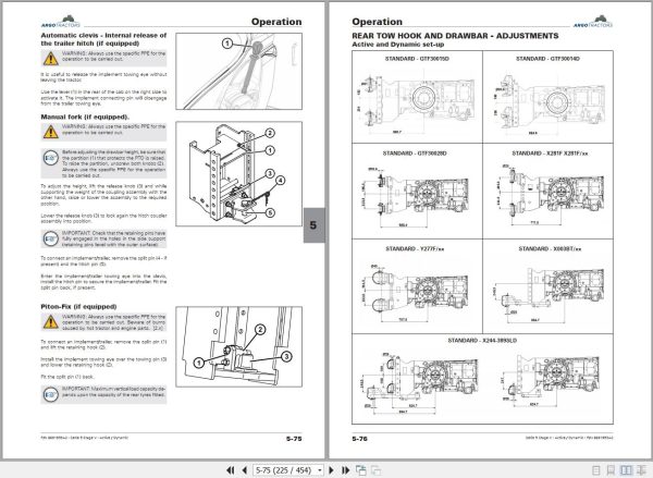 Landini Tractor 5 100 to 5 110 HC Operation and Maintenance Manual 6691953A2 EN 2