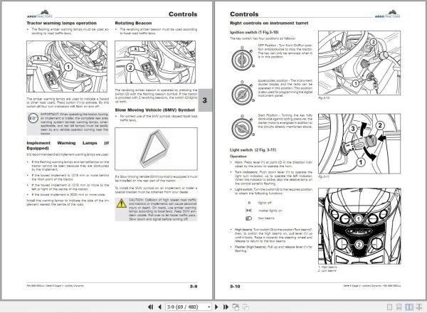 Landini Tractor 5 100 to 5 110 HC Operation and Maintenance Manual 6691953A4 2