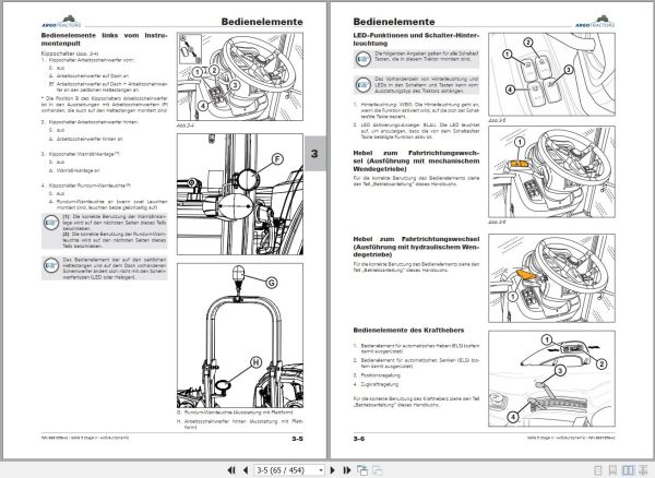 Landini Tractor 5 100 to 5 110 HC Operator Maintenance Manual 6691956A2 DE 2