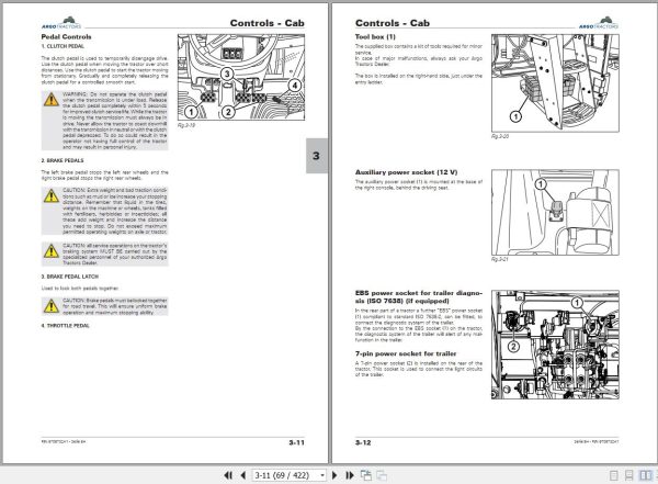 Landini Tractor 6 125H 6 135H Operation and Maintenance Manual 6708732A1 EN 2