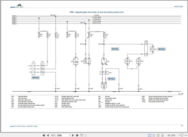 Landini Tractor 6 125H 6 135H Service Manual and Diagrams 6727101A1 3