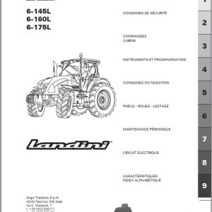 Landini Tractor 6 145L 6 160L 6 175L Operation and Maintenance Manual 6527621M2 FR 1