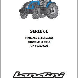 Landini Tractor 6 145L 6 160L 6 175L Service Manual and Diagrams 6621202A1 IT 1
