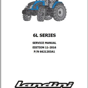 Landini Tractor 6 145L 6 160L 6 175L Service Manual and Diagrams 6621203A1 1