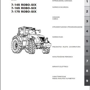 Landini Tractor 7 145 7 165 7 175 ROBO SIX Operation and Maintenance Manual 6627396A2 IT 1