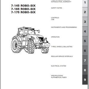 Landini Tractor 7 145 7 165 7 175 ROBO SIX Operation and Maintenance Manual 6627397A2 1