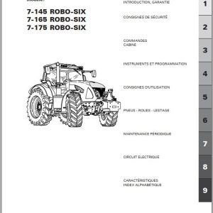 Landini Tractor 7 145 7 165 7 175 ROBO SIX Operation and Maintenance Manual 6627398A2 FR 1
