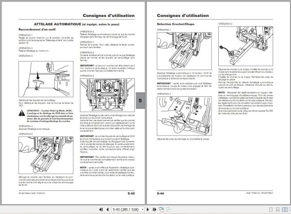 Landini Tractor 7 145 7 165 7 175 ROBO SIX Operation and Maintenance Manual 6627398A2 FR 2