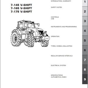 Landini Tractor 7 145 7 165 7 175 V SHIFT Operation and Maintenance Manual 6629281A2 EN 1