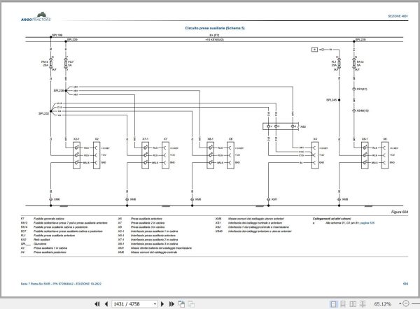 Landini Tractor 7 165 7 170 7 175 7 180 ROBO SIX SWB Service Manual and Diagrams 6720649A2 IT 3