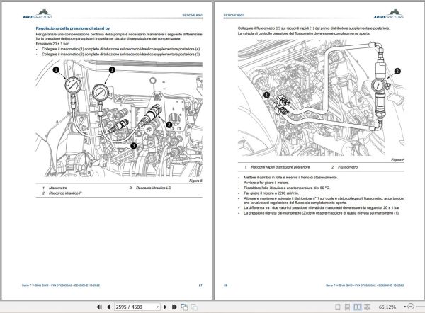 Landini Tractor 7 165 7 170 7 175 7 180 ROBO SIX SWB Service Manual and Diagrams 6720653A2 IT 2