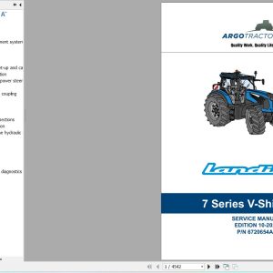 Landini Tractor 7 165 7 170 7 175 7 180 ROBO SIX Service Manual and Diagrams 6720654A2 EN 1