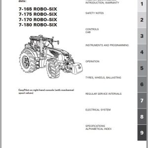Landini Tractor 7 165 7 175 7 170 7 180 ROBO SIX Operation and Maintenance Manual 6691060A2 1