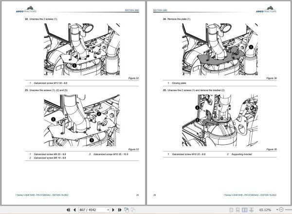 Landini Tractor 7 170 7 180 ROBO SIX Service Manual and Diagrams 6720654A2 2