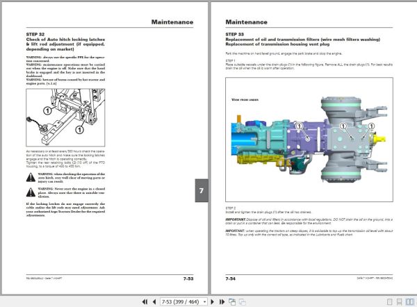 Landini Tractor 7 175 7 190 V SHIFT Operation and Maintenance Manual 6603450A2 EN 2