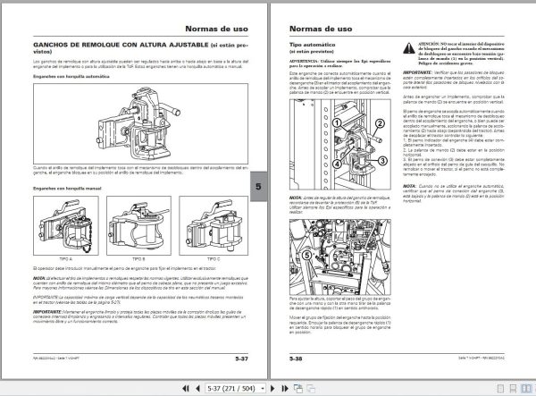 Landini Tractor 7 180 7 200 V SHIFT Operation and Maintenance Manual 6622310A2 ES 2