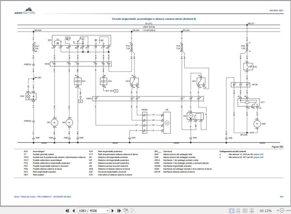 Landini Tractor 7 200 7 210 7 230 ROBO SIX Active Service Manual and Diagrams 6708031A1 IT 3