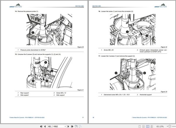 Landini Tractor 7 200 7 210 7 230 ROBO SIX Service Manual and Diagrams 6708022A1 2