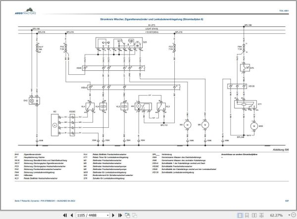 Landini Tractor 7 200 7 210 7 230 ROBO SIX Service Manual and Diagrams 6708025A1 DE 3