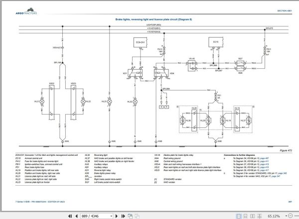 Landini Tractor 7 210 7 230 7 240 V SHIFT Service Manual and Diagrams 6686753A4 3