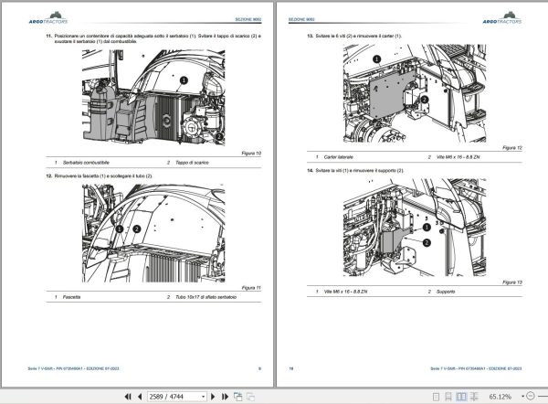 Landini Tractor 7 210 7 230 7 240 V SHIFT Service Manual and Diagrams 6735460A1 IT 2