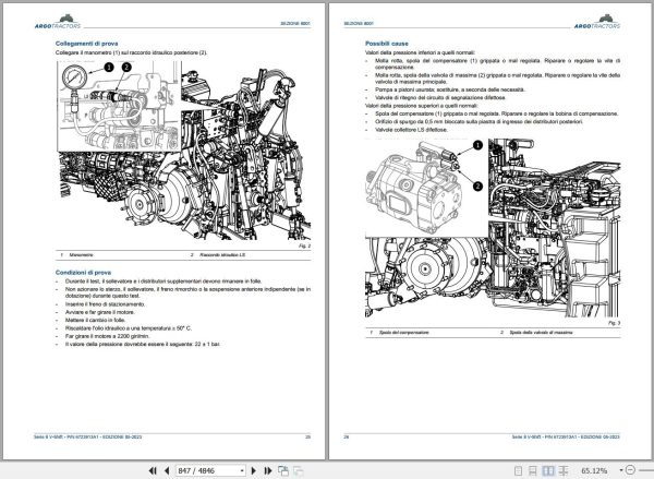 Landini Tractor 8 270 8 310 V SHIFT Service Manual and Diagrams 6723913A1 IT 2