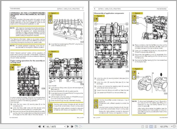 Landini Tractor LANDPOWER 125 135 145 165 Service Manual and Diagrams 6624754A1 EN 2