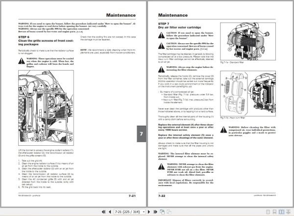 Landini Tractor LandForce 115 125 Operation and Maintenance Manual 6516464M5 2