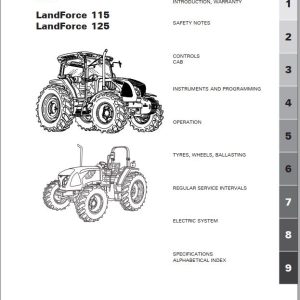 Landini Tractor LandForce 115 125 Operation and Maintenance Manual 6516464M5 EN 1