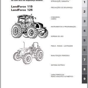 Landini Tractor LandForce 115 125 Operation and Maintenance Manual 6516468M5 PT 1