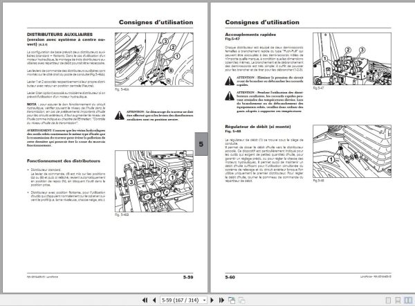 Landini Tractor LandPower 115 125 Operation and Maintenance Manual 6516465M5 FR 2