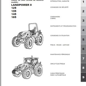 Landini Tractor LandPower II 125 135 145 165 Operation and Maintenance Manual 6513270M4 FR 1