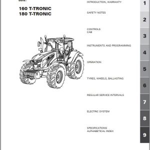 Landini Tractor Landpower 160 180 T TRONIC Operation and Maintenance Manual 6730163A1 EN 1