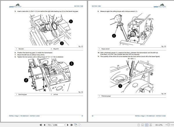 Landini Tractor MISTRAL 2 055 2 060 Service Manual and Diagrams 6698144A1 2