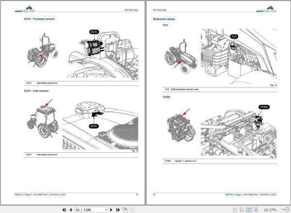 Landini Tractor MISTRAL 2 055 MISTRAL 2 060 Service Manual and Diagrams 6698144A1 EN 2
