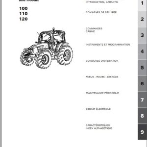 Landini Tractor Powerfarm 100 110 120 Operation and Maintenance Manual 6715319A1 FR 1