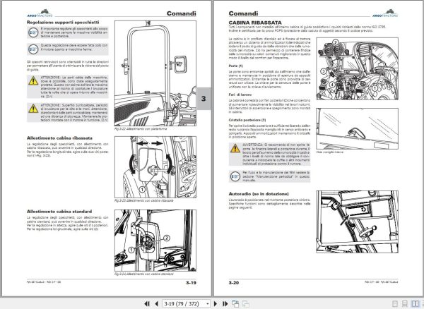 Landini Tractor REX 3 060 3 070 3 080 F GE Operation and Maintenance Manual 6671249A3 IT 2