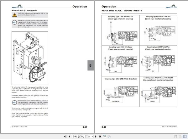 Landini Tractor Rex 3 060 F to Rex 3 080 GE Operation and Maintenance Manual 6671250A3 EN 2
