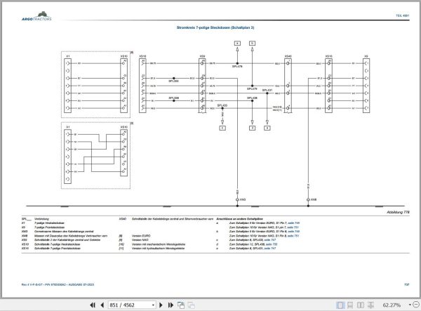 Landini Tractor Rex 4 080 4 090 4 100 4 110 4 120 V F S GT Service Manual and Diagrams 6705550A2 DE 3