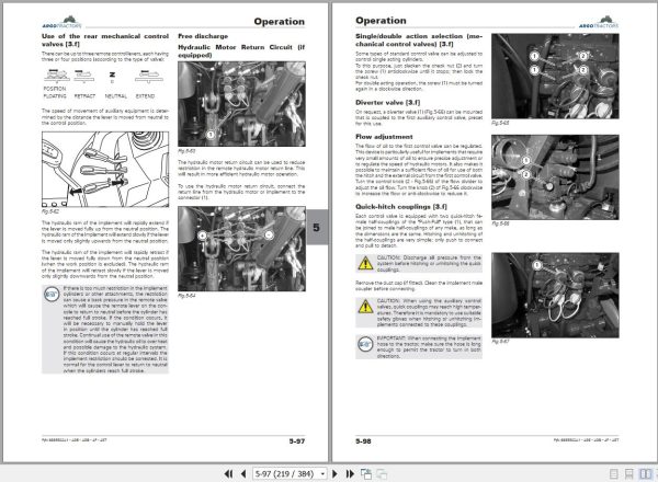 Landini Tractor Rex 4 080 GE To Rex 4 120 GT Operation and Maintenance Manual 6695502a1 En 2